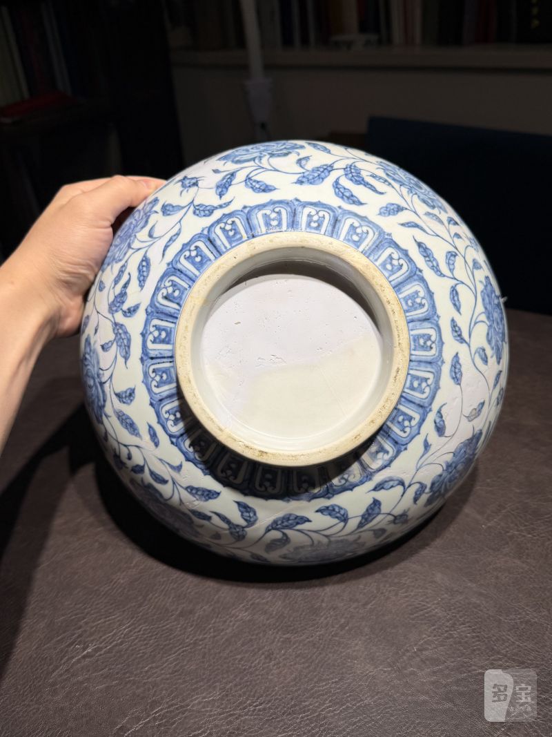 明宣德 青花缠枝牡丹纹碗 - 图12
